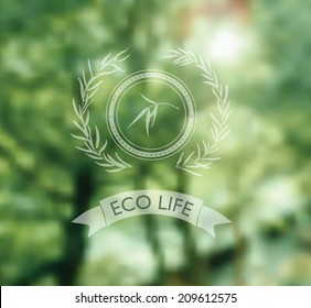 Typography with blurry photo as a background. Vector, Eps 10, gradient mesh.