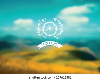 Typography with blurry photo as a background. Vector, Eps 10, gradient mesh.