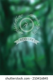 Typography with blurry photo as a background. Vector, Eps 10, gradient mesh.