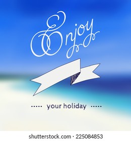 Typography with blurry photo as a background. Vector, Eps 10, gradient mesh.