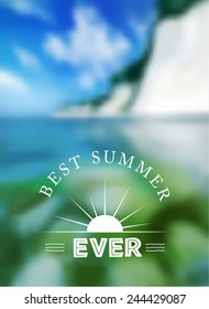 Typography with blurry photo as a background. Vector, Eps 10, gradient mesh.