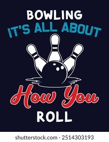 typography Bowling T-shirt Design bundle 