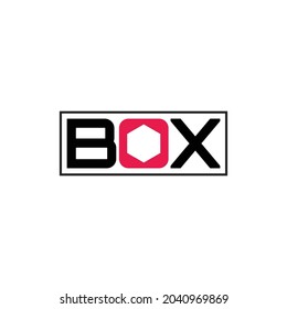 typography box. simple and modern. can be used as a logo.