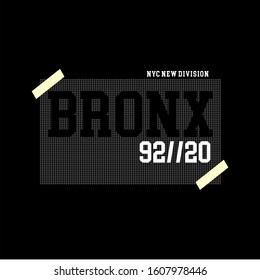 typography bronx for print t shirt
