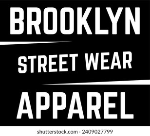 typography brooklyn design for print t shirt