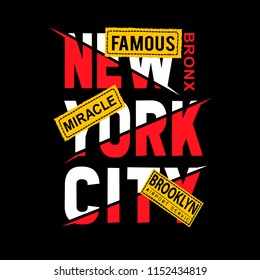 typography brooklyn t shirt vector
