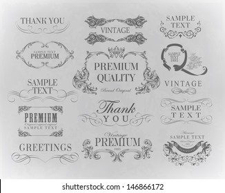 typography, calligraphic design elements, page decoration