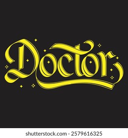 A typography, calligraphy text design.