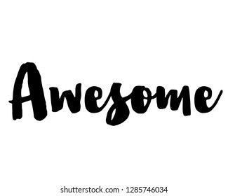 Typography calligraphy text word art design vector for awesome