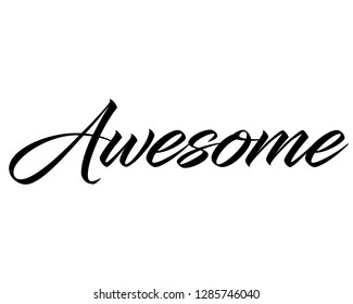 Typography calligraphy text word art design vector for awesome