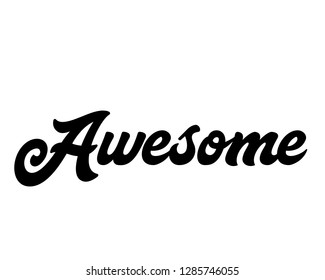 Typography calligraphy text word art design vector for awesome