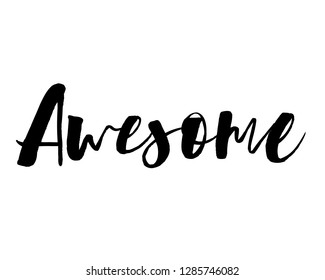 Typography calligraphy text word art design vector for awesome