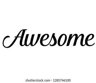 Typography calligraphy text word art design vector for awesome