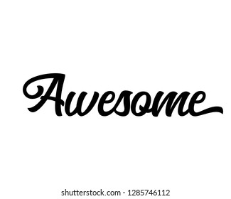 Typography calligraphy text word art design vector for awesome