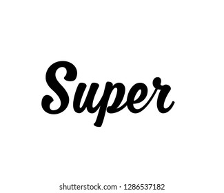 Typography calligraphy word art text design graphic vector for relax