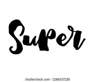 Typography calligraphy word art text design graphic vector for relax