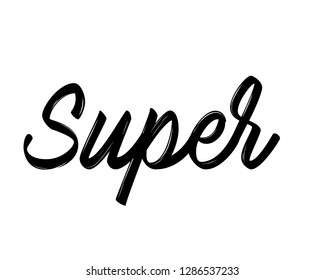 Typography calligraphy word art text design graphic vector for relax