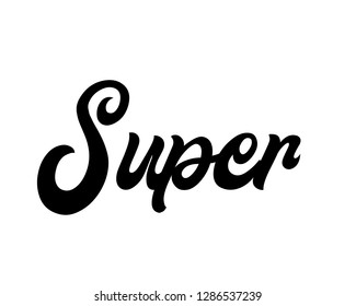 Typography calligraphy word art text design graphic vector for relax