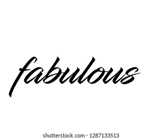 Typography calligraphy word art text design graphic vector for fabulous