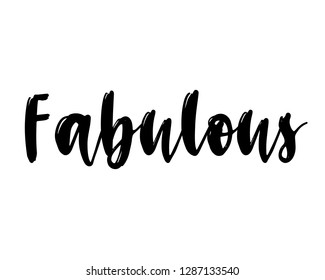 Typography calligraphy word art text design graphic vector for fabulous