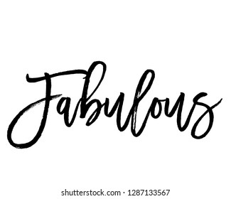 Typography calligraphy word art text design graphic vector for fabulous