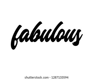 Typography calligraphy word art text design graphic vector for fabulous