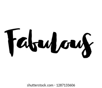 Typography calligraphy word art text design graphic vector for fabulous