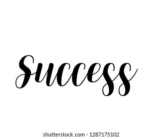 Typography calligraphy word art text vector graphic design for success