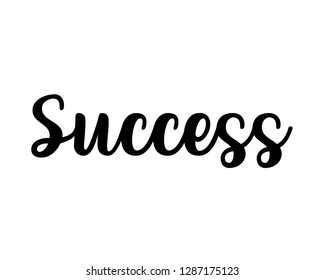 Typography calligraphy word art text vector graphic design for success