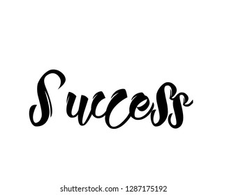 Typography calligraphy word art text vector graphic design for success