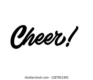 Typography calligraphy word art text graphic vector design for cheer
