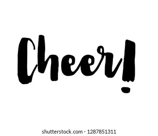 Typography calligraphy word art text graphic vector design for cheer