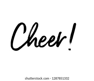 Typography calligraphy word art text graphic vector design for cheer