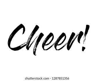 Typography calligraphy word art text graphic vector design for cheer