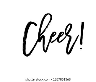 Typography calligraphy word art text graphic vector design for cheer