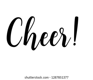 Typography calligraphy word art text graphic vector design for cheer