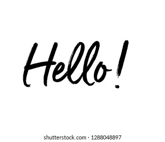 Typography calligraphy word art text vector design graphic for hello