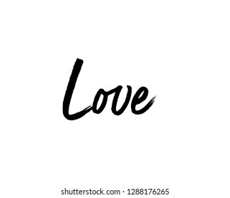 Typography calligraphy word art text graphic vector for love