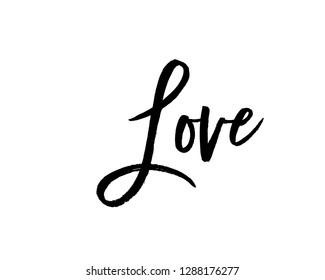 Typography calligraphy word art text graphic vector for love