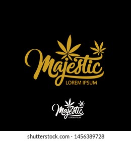 Typography of cannabis vector illustration