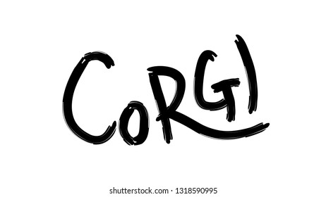 Typography carg Corgi