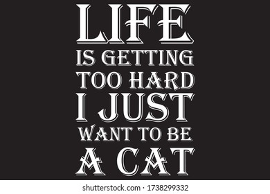  TYPOGRAPHY CAT AND CAT LOVER T SHIRT DESIGN