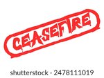 Typography of Cease fire now