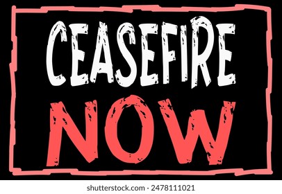Tipografía de Cese al fuego ahora