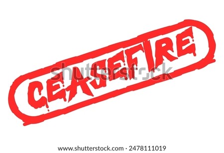 Typography of Cease fire now
