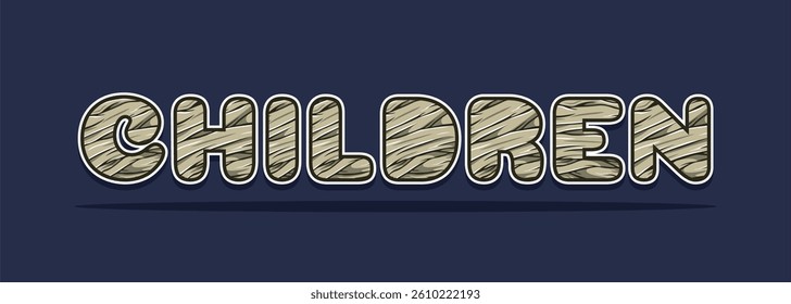 typography CHILDREN word art illustration