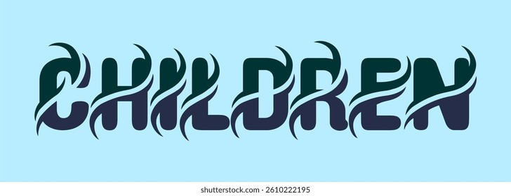 typography CHILDREN word art illustration