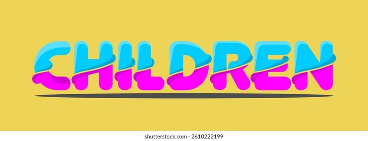 typography CHILDREN word art illustration