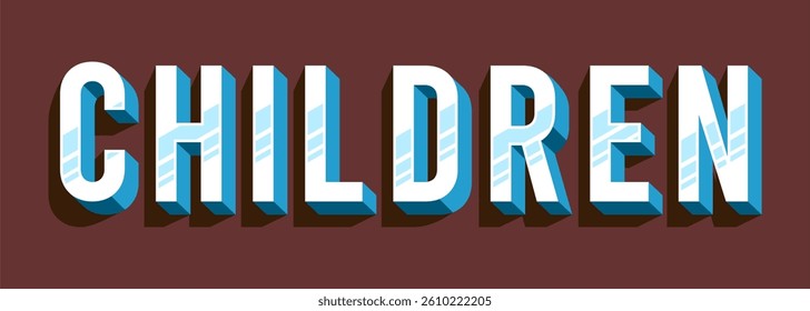 typography CHILDREN word art illustration