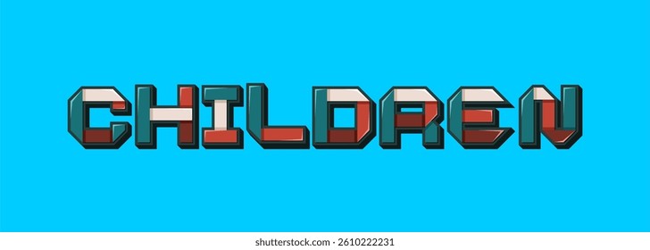 typography CHILDREN word art illustration